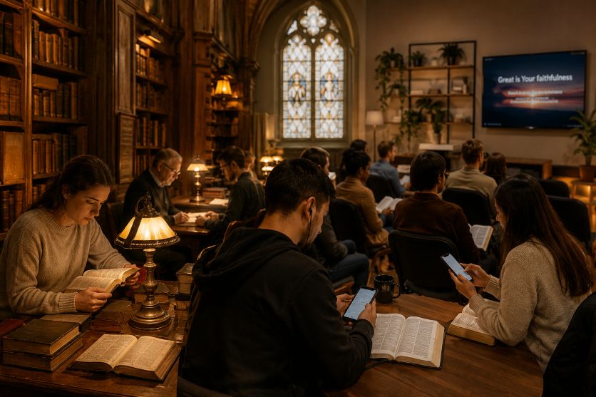 digital worship setting